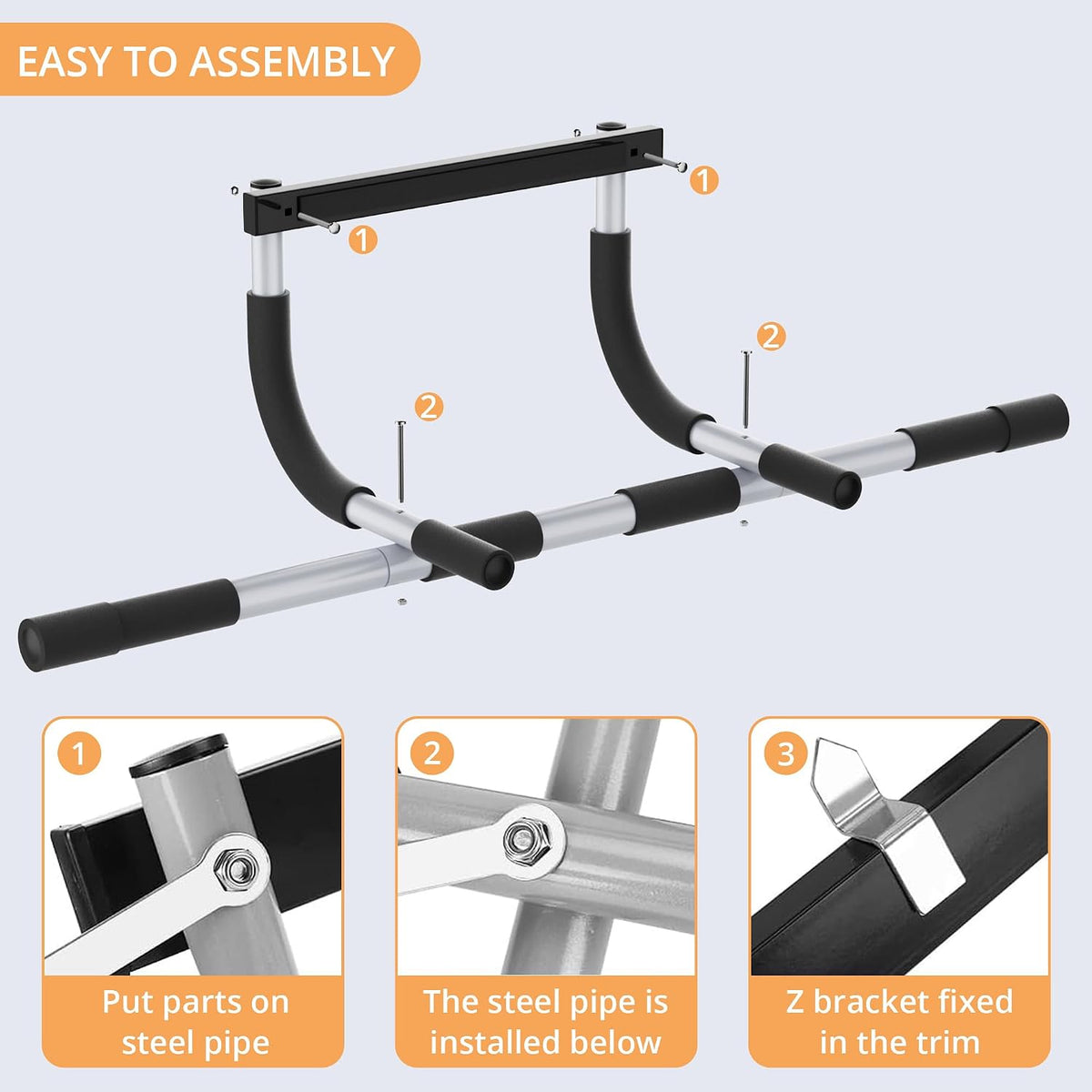 Pull up Bar for Doorway Full Upper Body Workout Home Fitness Chin up Bar