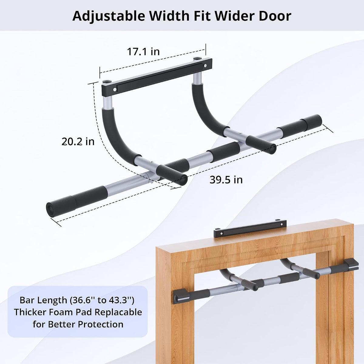 Pull up Bar for Doorway Full Upper Body Workout Home Fitness Chin up Bar